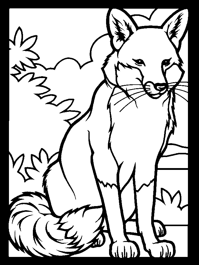 Colouring Page Fox
