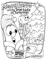 VeggieTales: Merry Larry and the True Light of Christmas Color Page