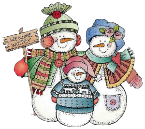 December Snowman Family