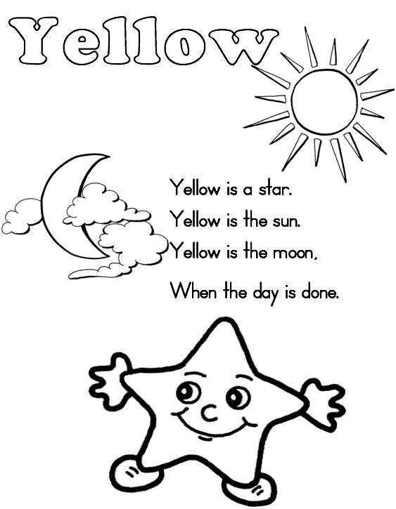 yellow things coloring pages - photo #14