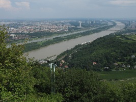 The Danube river in Vienna