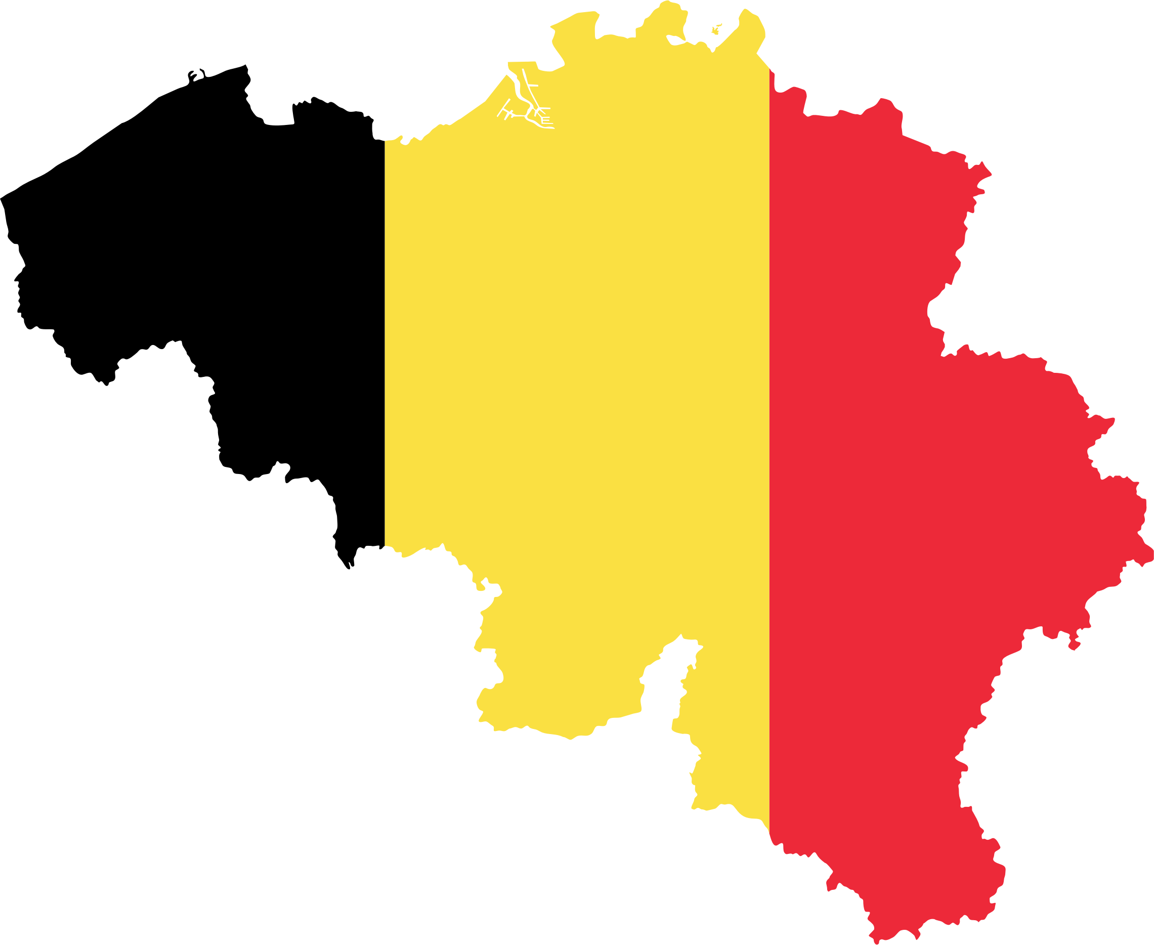 Belgium Flag Map