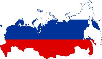 Flag Map Russia