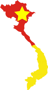 Flag Map Vietnam