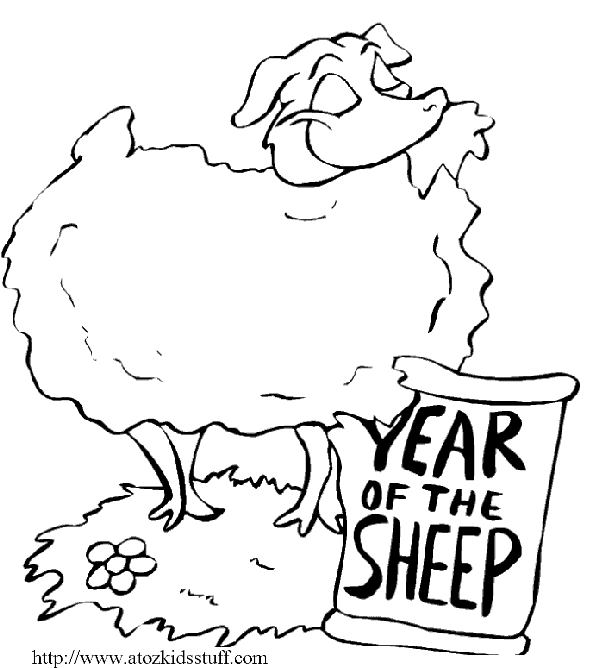 year of the sheep coloring pages - photo #21