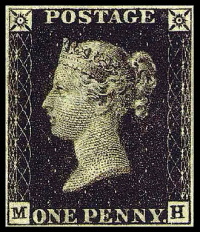 British Penny Black stamp