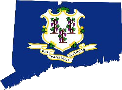 Connecticut Flag Map
