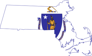 Massachusetts Flag Map