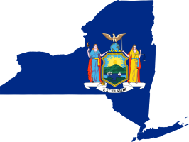 New York Flag Map