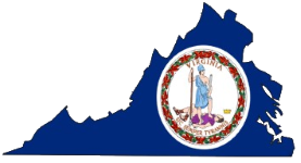 Virginia Flag Map