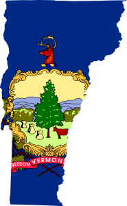 Vermont Flag Map