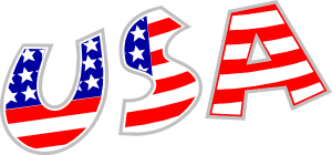 Letters USA Flag