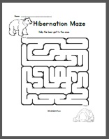 Easy Bear Hibernation Maze for children