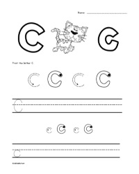 Letter C - Cat Trace Color