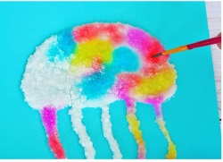 J Jellyfish Salt Painting