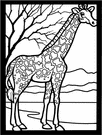 Giraffe Color Page