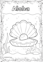 Oyster Shell Coloring Page