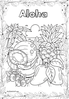 Tropical Fruit Coloring Page