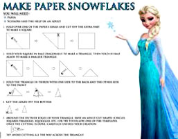 Frozen Make Paper Snowflakes