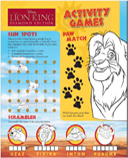 Lion King activity page