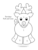 Roll And Color Reindeer