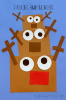 Stacking Shapes Reindeer Craft