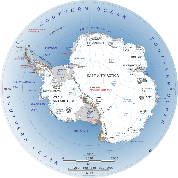 Antarctica map