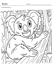 Koala Coloring Page