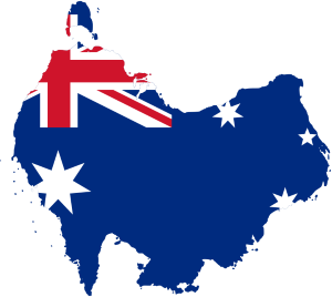 Australia Flag Map