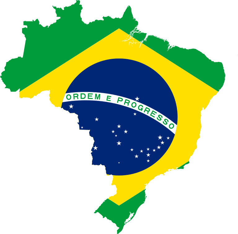 Brazil flag map