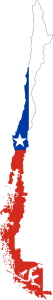 Chile flag map