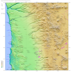 topical map central chile