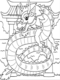 Chinese New Year Dragon Coloring Page