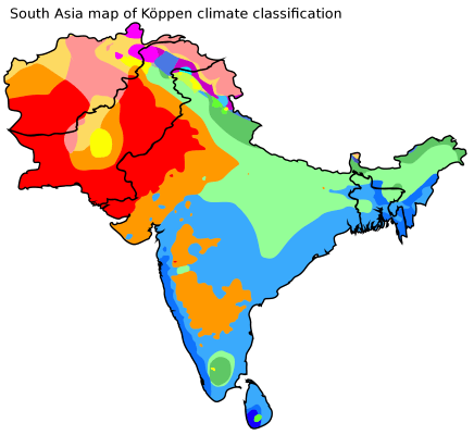 India’s Köppen climate classification map