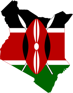 Flag Map Kenya