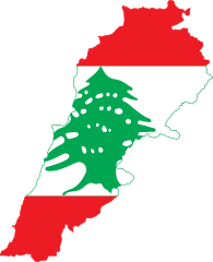 Lebanon Flag Map