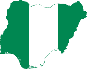 Nigeria Flag Map
