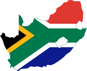 Flag Map South Africa