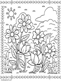 Flowers Coloring Page