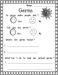 Germs Worksheet
