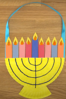 Paper Plate Menorah