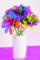 Colored Coffee Filter Flowers