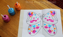 Straw Painting Butterflies