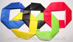 Origami Olympic Rings