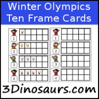 Winter Olympics Ten Frame Printables
