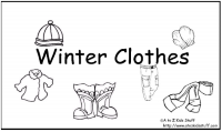 Winter Clothes mini book