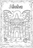 Sand Castle</a> Coloring Page