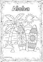 Surfboards Coloring Page