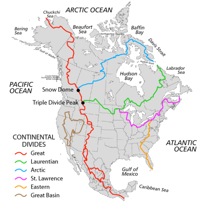 North America Continental Divide