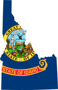 Flag Map Idaho